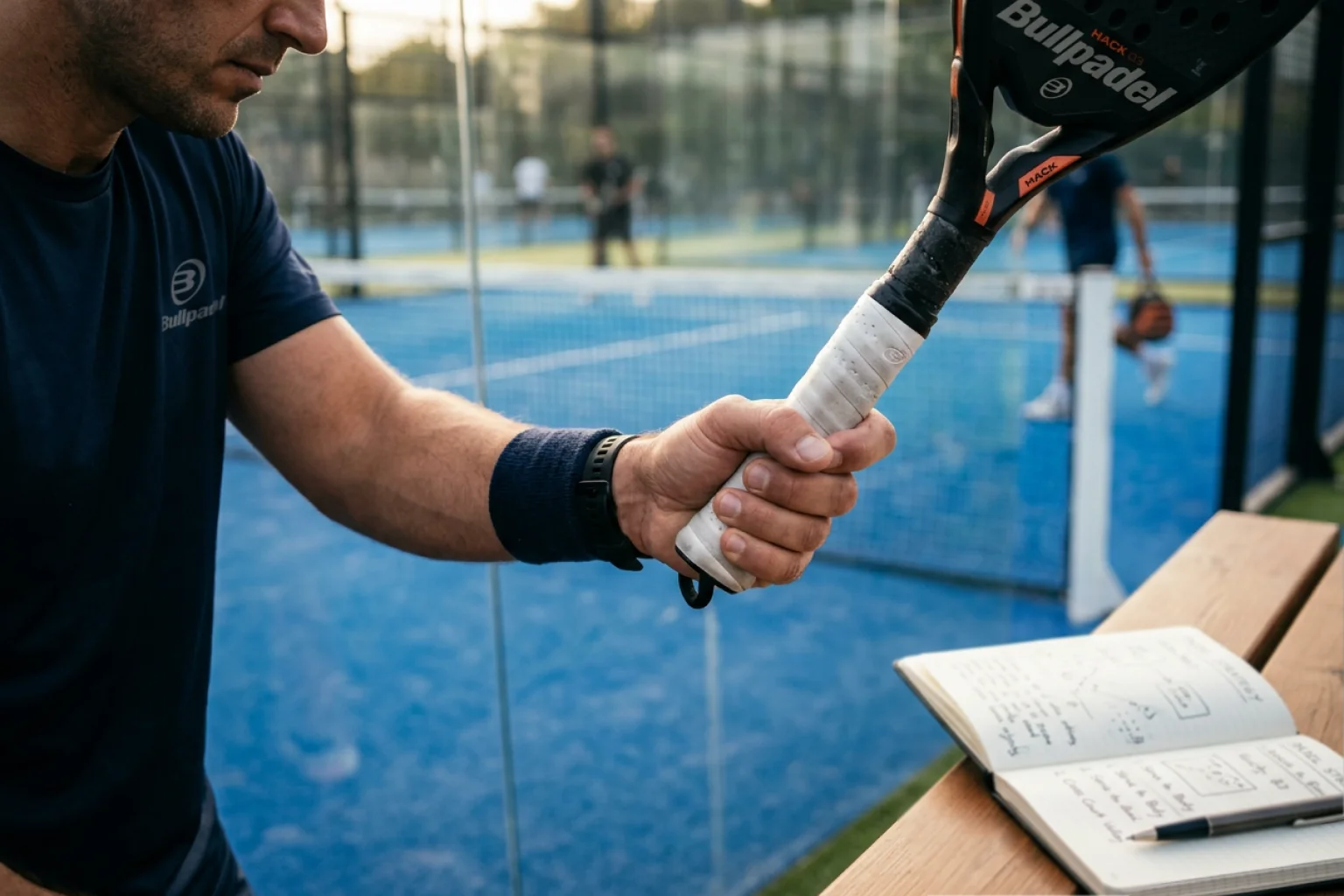 Raqueta de pádel profesional simbolizando estrategia y análisis experto en apuestas